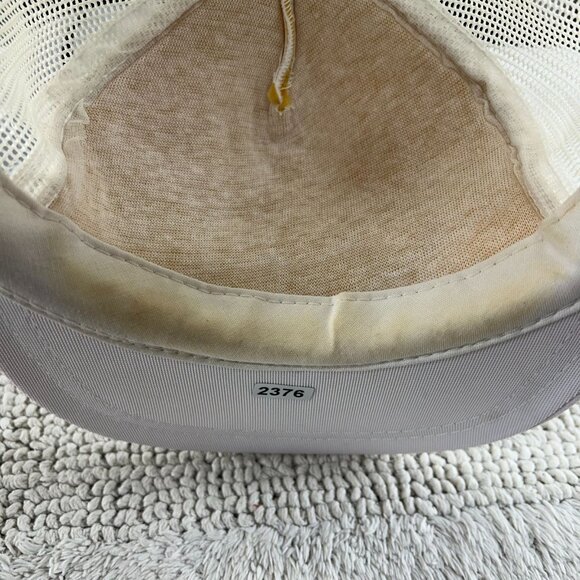 Vintage USA Olympics Mesh Snapback Trucker Rope Hat OSFA Puffy Print White - Picture 9 of 10